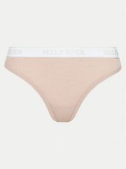 Tommy Hilfiger Stringi UW0UW05539 Beżowy. Brązowe stringi damskie Tommy Hilfiger, xl, bez wzorów, z syntetyku. Za 49.99 zł.