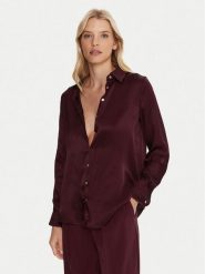 Marella Koszula Bunny 2523116015 Bordowy Regular Fit. Czerwone bluzki damskie Marella, bez wzorów, z acetatu, bez kołnierzyka, bez ramiączek. Za 799.99 zł.