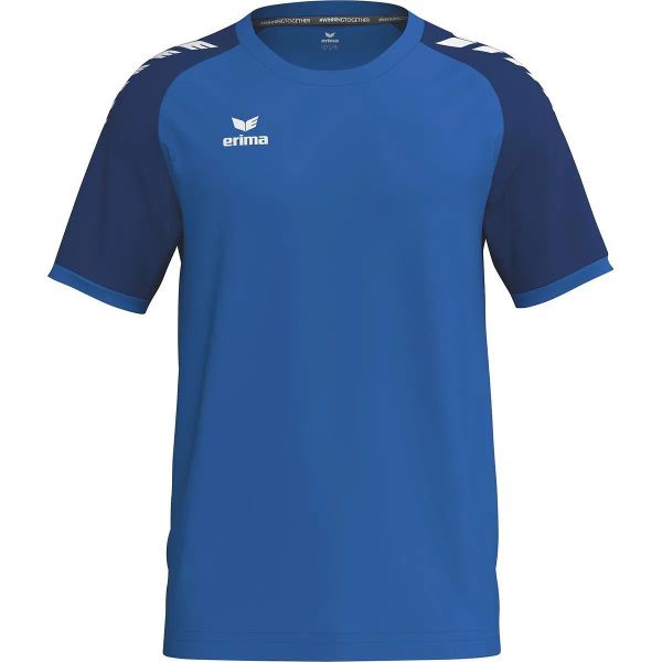 Koszulka Erima Wings. Niebieskie koszulki sportowe męskie Erima, l, bez wzorów, z materiału, bez kołnierzyka, bez ramiączek, do piłki nożnej. Za 116.38 zł.