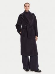 Weekend Max Mara Płaszcz wełniany Resina 2525016031 Granatowy Regular Fit. Niebieskie płaszcze damskie Weekend Max Mara, na zimę, bez wzorów, z wełny, bez kaptura. Za 3,299.00 zł.