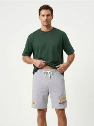 Szorty dresowe Los Angeles Lakers NBA - szary. Szare szorty męskie Sinsay, l, bez wzorów, z dresówki. Za 59.99 zł.