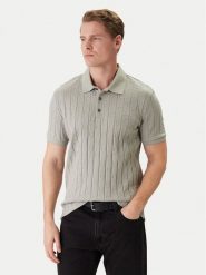 Calvin Klein Polo LV04LE203G Beżowy Regular Fit. Brązowe koszulki polo męskie Calvin Klein, l, bez wzorów, z bawełny, bez ramiączek. Za 409.99 zł.