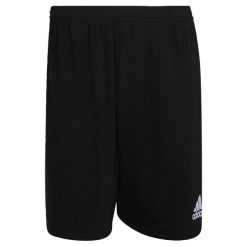 Entrada 22 Training Shorts. Czarne krótkie spodenki sportowe męskie Adidas, bez wzorów, z materiału, do piłki nożnej. Za 100.50 zł.