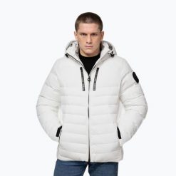 Kurtka zimowa męska Pitbull Crestline Padded Hooded. Białe kurtki sportowe męskie PITBULL, na zimę, l, bez wzorów, z nylonu. Za 489.99 zł.