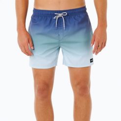 Szorty kąpielowe męskie Rip Curl Offset Fade Volley. Niebieskie krótkie spodenki sportowe męskie Rip Curl, l, bez wzorów, z elastanu, do pływania. Za 144.99 zł.