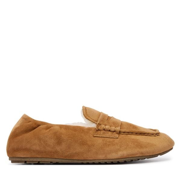 Kapcie EMU Australia. Brązowe kapcie damskie Emu Australia, bez wzorów. Za 474.99 zł.