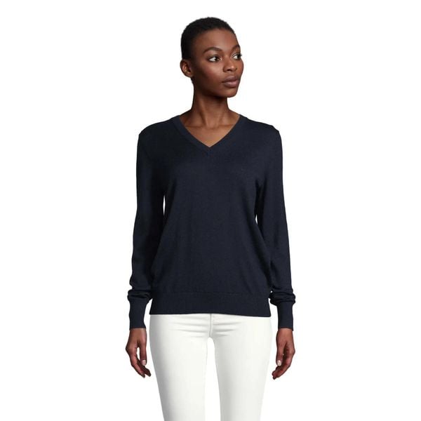 Sweter damski Sol's Sullivan. Czarne swetry damskie SOL'S, s, bez wzorów, z poliesteru, bez kołnierzyka, bez ramiączek, bez kaptura. Za 194.50 zł.