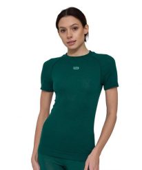 Koszulka damska z krótkim rękawem wełniana Brubeck ACTIVE MERINO. Czarne t-shirty damskie Brubeck, xl, bez wzorów, z materiału, bez kołnierzyka. Za 249.00 zł.