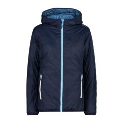 Kurtka damska z kapturem CMP Reverse. Niebieskie kurtki damskie CMP, bez wzorów, z kapturem. Za 425.00 zł.