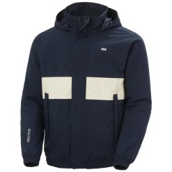 Kurtka wodoodporna Helly Hansen Smoegen. Niebieskie kurtki sportowe męskie Helly Hansen, l, bez wzorów, z materiału, trekkingowe. Za 706.00 zł.