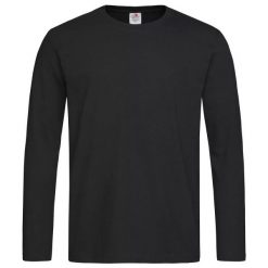 Koszulka Z Długim Rękawem Unisex Comfort Dla Dorosłych. Czarne t-shirty damskie Stedman, bez wzorów, bez kołnierzyka. Za 87.99 zł.