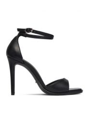 DeeZee Sandały CEO-LCCC1510-1 Czarny. Czarne sandały damskie DeeZee, bez wzorów, z materiału, bez obcasa, na szpilce, bez zapięcia. Za 139.99 zł.