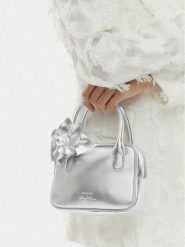 GINO ROSSI Torebka EO-ROSE-LA224-194455 Srebrny. Szare torebki do ręki damskie Gino Rossi, bez wzorów, ze skóry, bez dodatków. Za 279.99 zł.