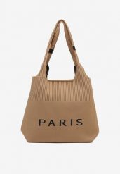 Brązowa Szydełkowa Torebka Shopper o Trapezowym Kształcie Saliatria. Brązowe torebki shopper damskie Born2be, bez wzorów, eleganckie, bez dodatków. Za 64.99 zł.