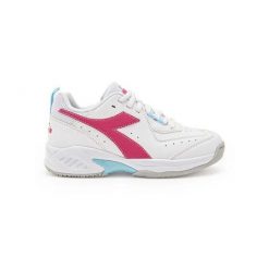 Buty do tenisa dziewczęce Diadora S.Challenge 5 SL JR. Białe buty sportowe dziewczęce Diadora, bez wzorów, bez zapięcia, tenisowe. Za 129.00 zł.
