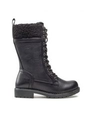 Nelli Blu Kozaki CS16019-15A Czarny. Czarne buty zimowe dziewczęce Nelli Blu, bez wzorów, ze skóry, bez zapięcia. Za 169.99 zł.
