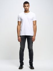 Koszulka męska bawełniana biała Basic 101. Białe t-shirty męskie Big Star, l, bez wzorów, z bawełny, klasyczne, bez kołnierzyka. Za 99.99 zł.