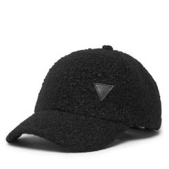 Czapka z daszkiem Guess. Czarne czapki i kapelusze damskie Guess, z aplikacjami. Za 174.99 zł.