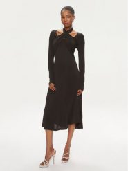 Bruuns Bazaar Sukienka codzienna Galathea BBW3873 Czarny Slim Fit. Czarne sukienki damskie Bruuns Bazaar, na co dzień, m, bez wzorów, z syntetyku, bez kołnierzyka, bez ramiączek, proste. Za 449.99 zł.