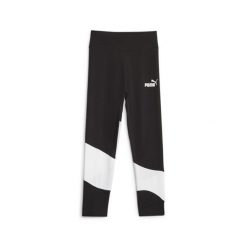 Legginsy dziewczęce Puma Power Cat. Czarne legginsy dla dziewczynek Puma, bez wzorów. Za 150.60 zł.