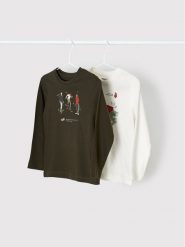 Mayoral Komplet bluzek 4020 Kolorowy Regular Fit. T-shirty dla chłopców Mayoral, bez wzorów, z bawełny, bez ramiączek. Za 79.99 zł.