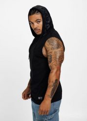 Tank męski Pitbull top z kapturem Spandex Hilltop. Czarne t-shirty męskie PITBULL, na lato, l, z aplikacjami, z bawełny, bez kołnierzyka. Za 109.99 zł.