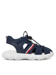 Tommy Hilfiger Sandały T1B2-33895-1591 S Granatowy. Niebieskie sandały chłopięce Tommy Hilfiger, z materiału, bez zapięcia. Za 189.99 zł.