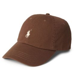 Czapka z daszkiem Polo Ralph Lauren. Brązowe czapki i kapelusze damskie Polo Ralph Lauren, bez wzorów. Za 269.99 zł.
