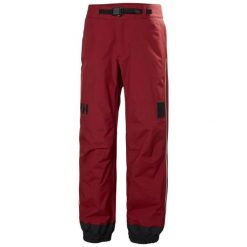 Spodnie narciarskie Helly Hansen ULLR D 2.0. Czerwone spodnie materiałowe damskie Helly Hansen, na lato, s, bez wzorów, z materiału, retro, narciarskie, primaloft. Za 612.65 zł.