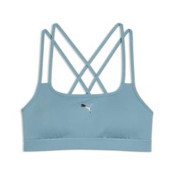Damski biustonosz MOVE z paseczkami – niski poziom wsparcia PUMA. Niebieskie biustonosze Puma, bez wzorów. Za 129.00 zł.