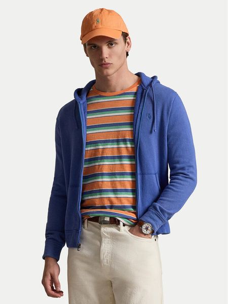 Polo Ralph Lauren Bluza 710A12480003 Niebieski Regular Fit. Niebieskie bluzy męskie Polo Ralph Lauren, m, bez wzorów, z bawełny, bez kaptura. Za 597.99 zł.