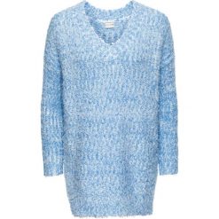 Sweter dzianinowy bonprix jasnoniebiesko-biały. Swetry damskie marki bonprix. Za 49.99 zł.
