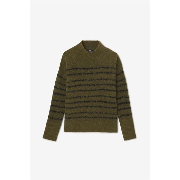 Damski sweter z długim rękawem Le Temps des cerises August. Brązowe swetry damskie Le Temps Des Cerises, na zimę, bez wzorów, bez kołnierzyka, bez ramiączek, długie, bez kaptura. Za 382.50 zł.