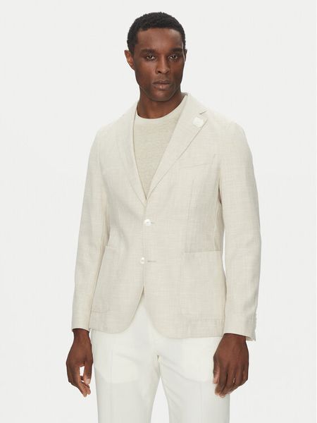 BOSS Marynarka C-Hanry-252 50540742 Écru Slim Fit. Marynarki męskie Boss, bez wzorów, z bawełny. Za 1,049.00 zł.