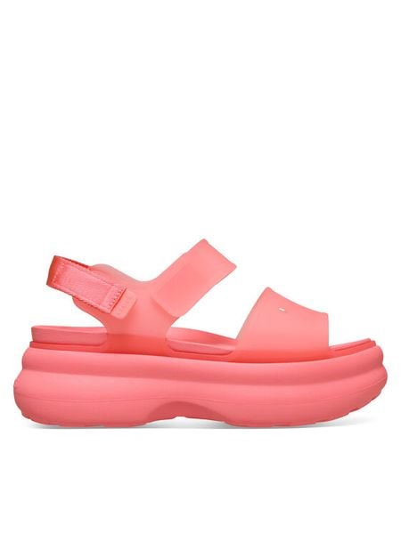 Crocs Sandały Soho Sandal 212651 Różowy. Czerwone sandały damskie Crocs, bez wzorów, z tworzywa sztucznego, bez obcasa, na płaskiej podeszwie, bez zapięcia. Za 231.99 zł.