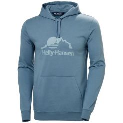 Bluza Helly Hansen Nord Graphic. Niebieskie bluzy męskie Helly Hansen, m, bez wzorów, z bawełny, z kapturem. Za 385.00 zł.