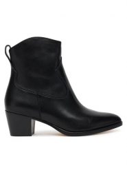 LAUREN RALPH LAUREN Botki 802967822001 Czarny. Czarne botki damskie Lauren Ralph Lauren, ze skóry, bez obcasa, na słupku, bez zapięcia. Za 959.99 zł.