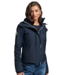 Kurtka damska Superdry Pop Zip Arctic SD-Windcheater. Niebieskie kurtki damskie Superdry., bez wzorów, bez kaptura. Za 415.20 zł.