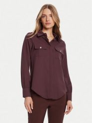 Rinascimento Koszula CFC0125777003 Brązowy Regular Fit. Brązowe bluzki damskie Rinascimento, l, bez wzorów, z syntetyku, bez kołnierzyka, bez ramiączek. Za 309.99 zł.