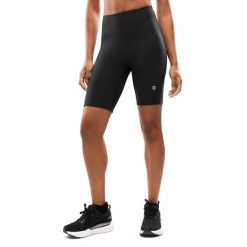 Damskie krótkie legginsy kolarki do biegania Fitness Siroko Thames Black. Czarne legginsy damskie SIROKO, bez wzorów, z tkaniny, krótkie, do biegania. Za 148.00 zł.