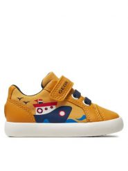 Geox Sneakersy B Gisli Boy B451NC 01054 C2PF4 M Żółty. Żółte buty sportowe chłopięce Geox, bez wzorów, ze skóry, bez zapięcia. Za 369.99 zł.