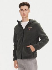 Napapijri Polar T-Tynik NP0A4IA8 Zielony Regular Fit. Zielone bluzy męskie Napapijri, m, bez wzorów, z polaru, bez kaptura. Za 459.99 zł.