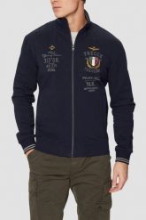 AERONAUTICA MILITARE Granatowa bluza męska Color-block, Rozmiar XL. Niebieskie bluzy męskie Aeronautica Militare, l, bez wzorów, bez kaptura. W wyprzedaży za 560.99 zł.