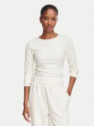 Guess Bluzka V6RP08 KD932 Kremowy Slim Fit. Białe koszule damskie Guess, l, z aplikacjami, bez kołnierzyka, bez ramiączek. Za 264.99 zł.