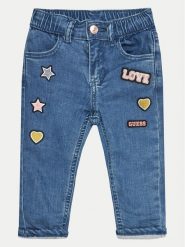Guess Jeansy K4BA09 D5G60 Granatowy Relaxed Fit. Niebieskie jeansy dla dziewczynek Guess, z jeansu. Za 109.99 zł.