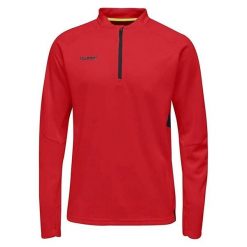 Hummel Tech Move Half-Zip Bluza Męska Czerwona, 2XL. Czerwone bluzy męskie Hummel, m, bez wzorów, bez kaptura, do piłki ręcznej. Za 231.99 zł.