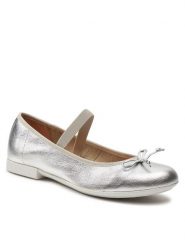 Geox Baleriny Jr Plie' J4555D 00044 C1007 D Srebrny. Szare baleriny dziewczęce Geox, bez wzorów, ze skóry, bez zapięcia. Za 169.99 zł.