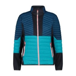 Kurtka hybrydowa Unlimitech damska CMP. Niebieskie kurtki sportowe damskie CMP, bez wzorów, z puchu, bez kaptura, trekkingowe. Za 487.50 zł.