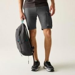 Męskie spodenki Bendrick. Niebieskie krótkie spodenki sportowe męskie Regatta, m, bez wzorów, z bawełny, trekkingowe. Za 248.50 zł.