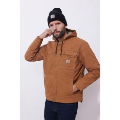Kurtka turystyczna męska Carhartt Washed Duck Sherpa Utility ocieplana. Zielone kurtki męskie Carhartt, m, bez wzorów, sportowe, bez kaptura. Za 751.99 zł.